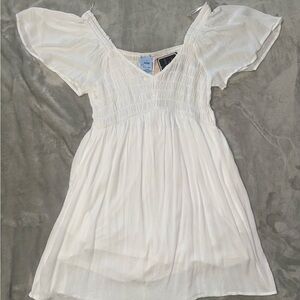 Indulge White Skater Dress with hidden shorts